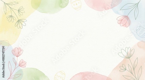 Delicate floral watercolor illustration digital art serene background nature-inspired design soft color palette creative expression perfect for invitations or decor