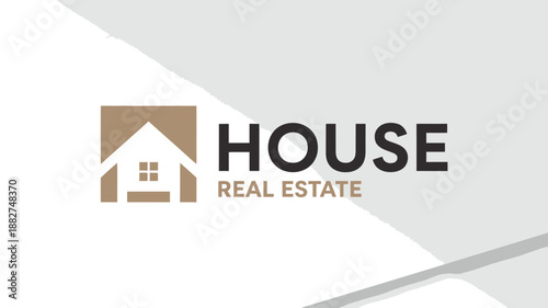 Modern House Real Estate Logo Design for Property, Home and Construction Business
