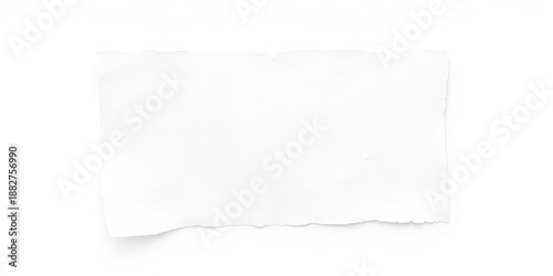 Wallpaper Mural A piece of white paper with jagged, irregular edges, isolated on a pure white background,  tear,  detail Torontodigital.ca