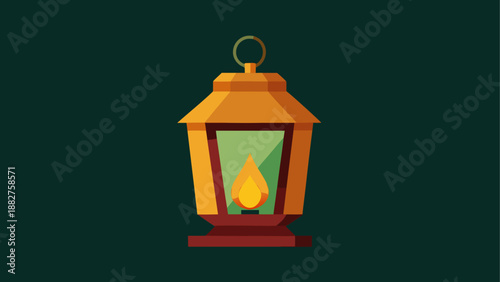 Vintage lantern glowing warmly