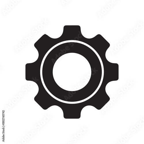 System settings configuration gear control silhouette icon