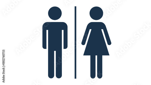 Male and Female Restroom Sign Icons.