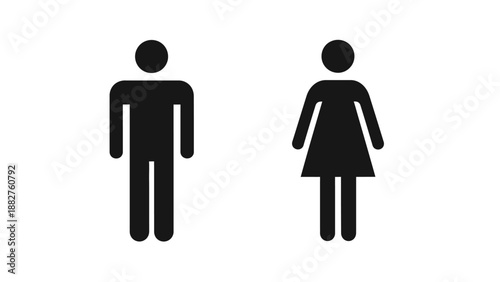 Male and Female Restroom Signs.