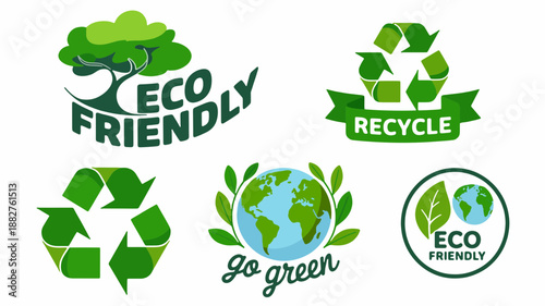 Eco-Conscious Collection: A captivating collection of eco-friendly logos. Evoking the essence of environmental preservation