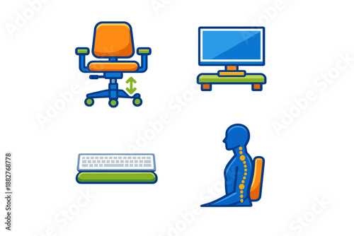 Ergonomic workspace icons
