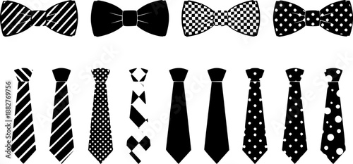 Attaching Bow Tie Fashion Formal Style Vector Illustration