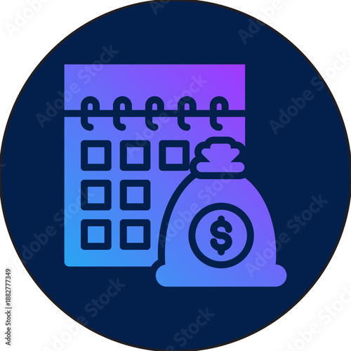 Salary day icon for employment, business, website, application, printing, document, poster design, etc