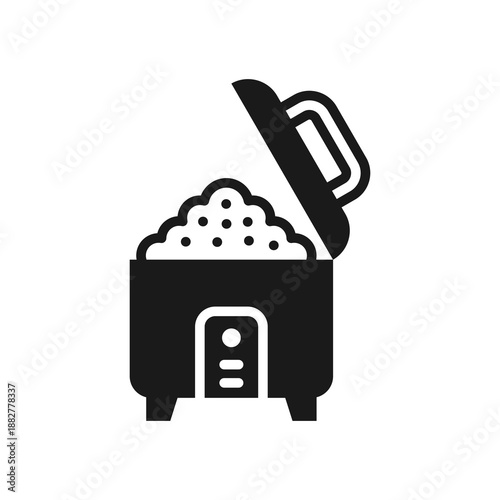 Rice Cooker Icon Mixed Style Vector Illustration