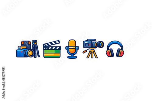 Digital media creation icons