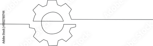 Mechanical gear on shaft Vector