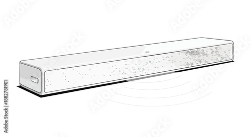 Modern White Soundbar with Wireless Audio Waves for Home Entertainment System