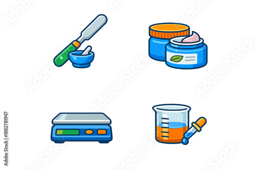 Pharmacy and Science Icon Set
