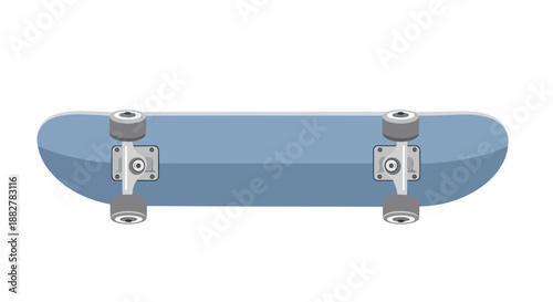 Blue Skateboard Illustration Isolated on White Background for Sport and Leisure Activities