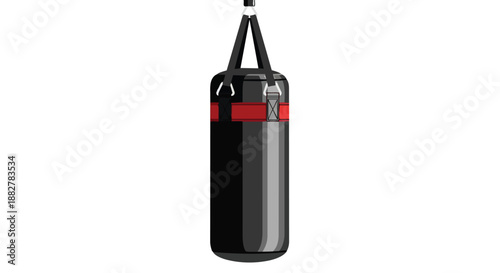 black hanging punching bag for boxing training gym equipment