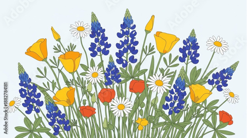 Vibrant Wildflower Meadow Bouquet.