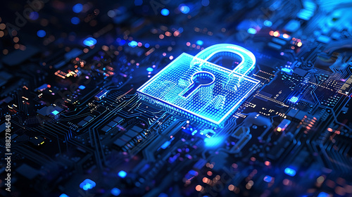 A beautiful background image that shows the security of data in the future