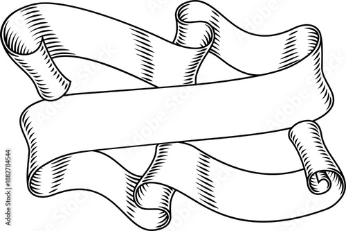A scroll or banner ribbon p...