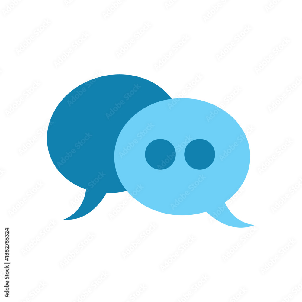 Obraz premium bubble chat logo icon illustration flat