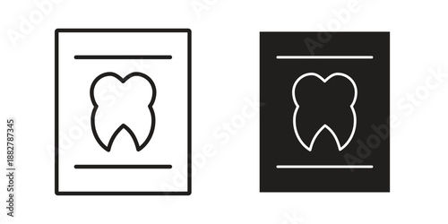 Dental X ray icon concept template. linear or solid icon collection
