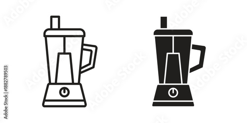 Food processor icon concept template. linear or solid icon collection