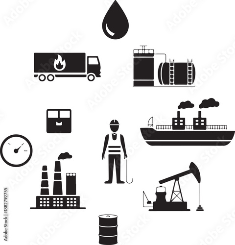 oil and gas industry vector design , art work 
