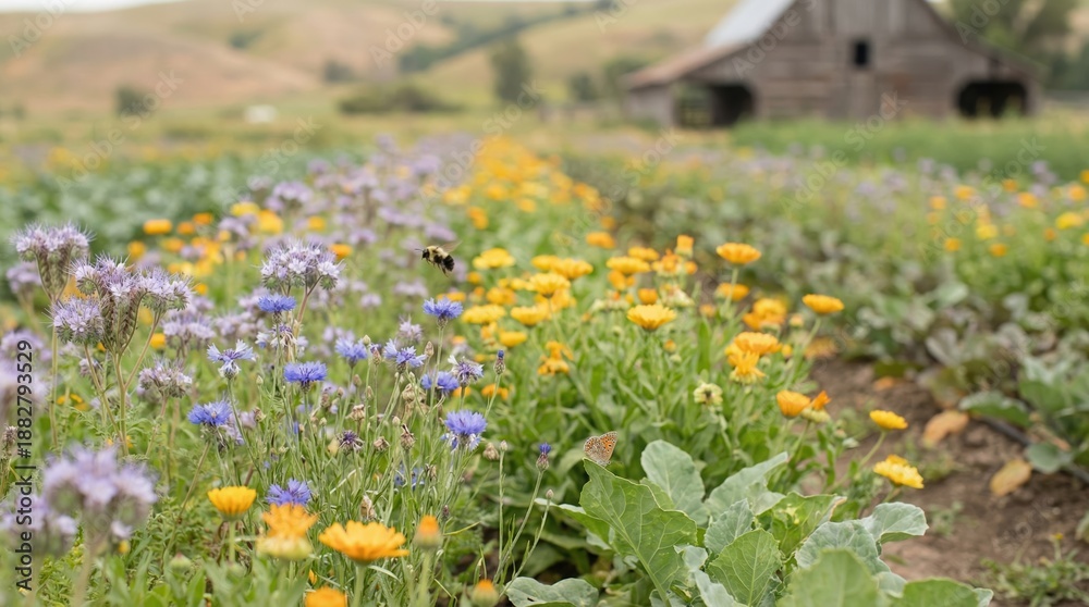 custom made wallpaper toronto digitalVibrant wildflower meadow in full bloom