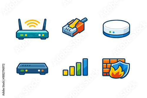 Network Technology Icons Collection