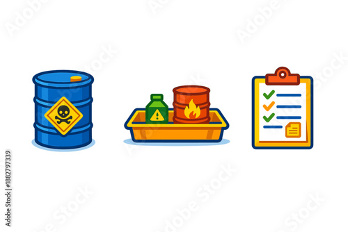 Hazardous materials warning and checklist