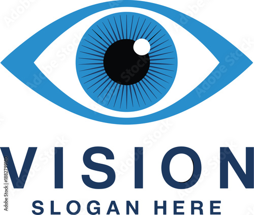 Abstract eye vision logo design concept for ophthalmology clinic or optical company representing clarity focus foresight and insight modern minimalist vector illustration for business healthcare and t