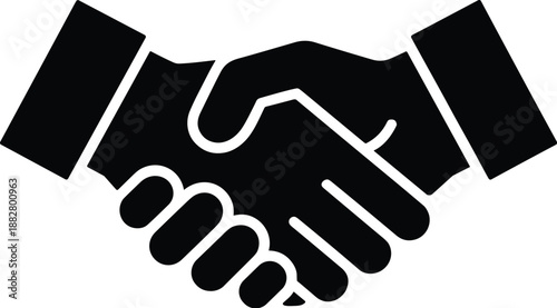 Business handshake icon in modern style signing contract agreement partnership concept successful collaboration vector illustration for corporate company deal negotiation professional partnership succ