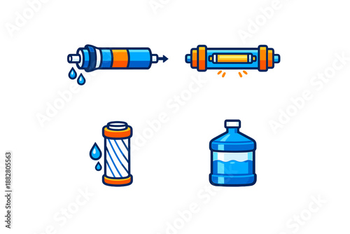 Water purification icons