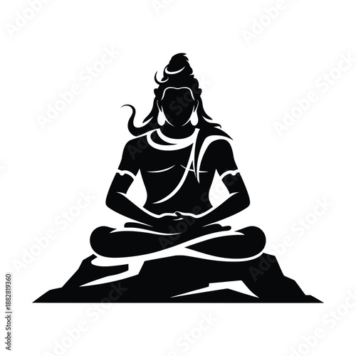 Hindu God Vector Silhouette