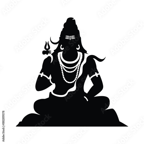 Hindu God Vector Silhouette