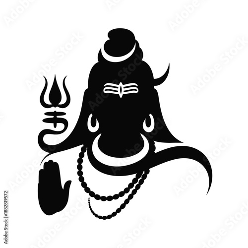 Hindu God Vector Silhouette