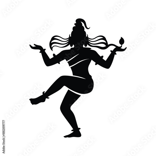 Hindu God Vector Silhouette