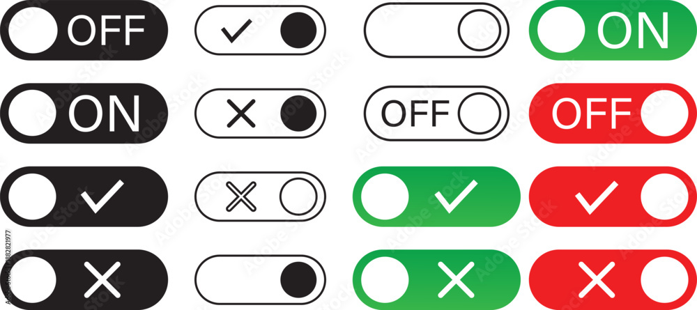 Фотография Power on off icon set