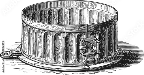 Vintage metal springform cake pan with latch for baking desserts and pastries