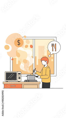 Culinary Costs: An Illustrated Depiction Of Home Cooking Expenses And Desired Meal Outcomes