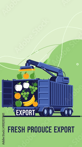 Efficient Transportation Of Freshly Harvested Fruits For Global Export And Distribution
