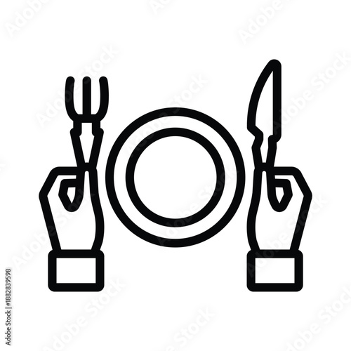 Lunch, dinner time icon