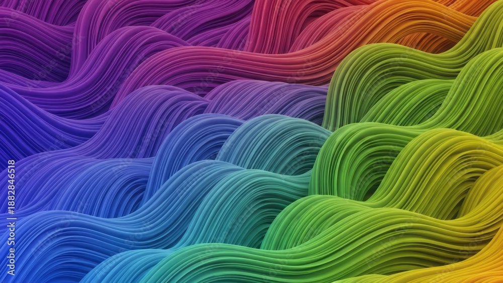 Obraz premium Colorful Wavy Abstract Background Waves Flowing Gradient. Concept featuring abstract, colorful, waves, flowing, gradient.
