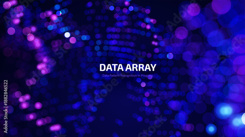 Dynamic distorted surface of blue-purple particles visualizing volatile crypto markets, blockchain ledgers, and DeFi transaction flows for fintech websites and NFT platform backgrounds.
