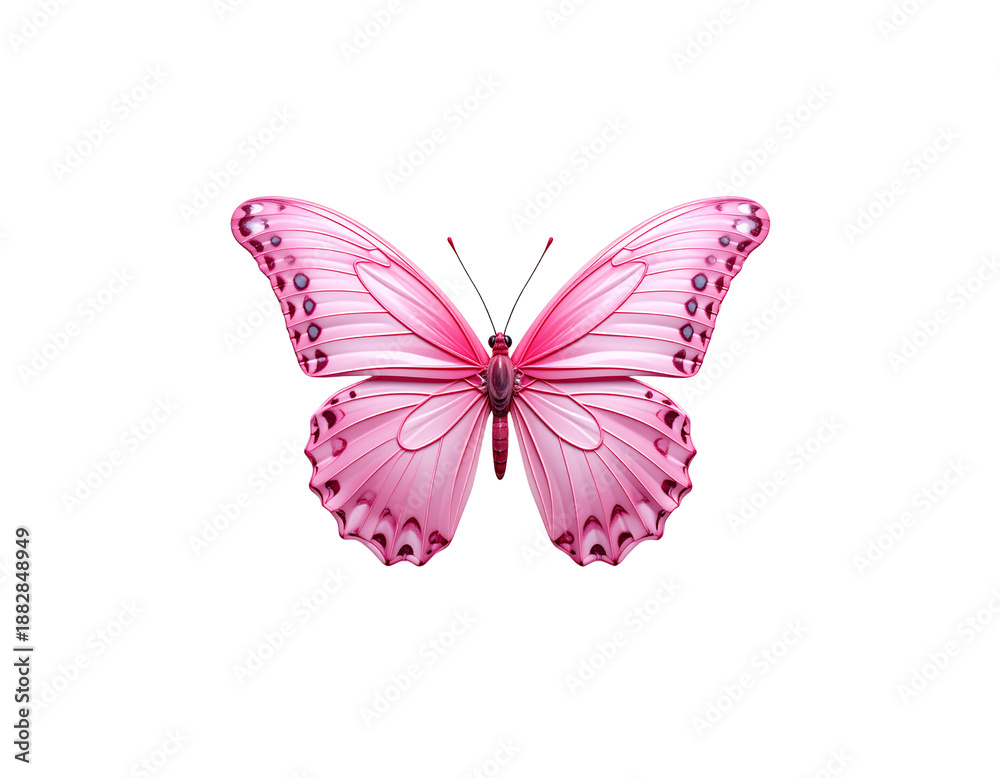 Obraz premium Watercolor illustration of butterflies and flowers on a white background