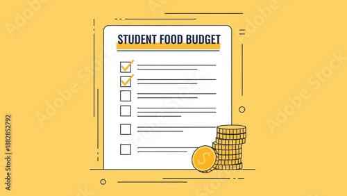 Food Budgeting Checklist for Students: A Visual Representation of Financial Planning