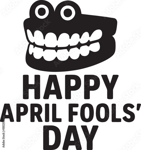 April Fools Day smiling alligator head