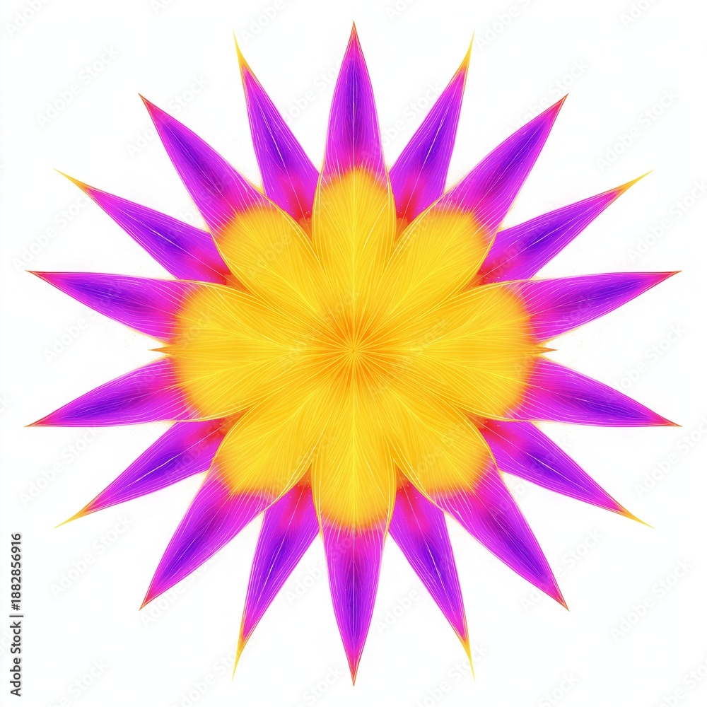 Fototapeta premium Vibrant Starburst Design in Bold Colors