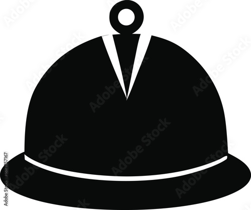 Classic bowler hat with distinctive ribbon Vector