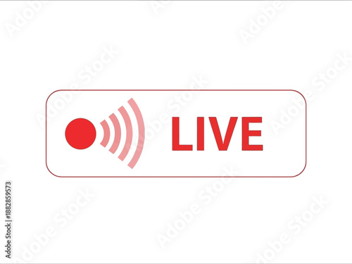 Red 'LIVE' streaming icon with a broadcast signal symbol