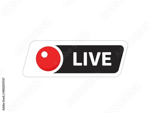 A red circle and "LIVE" text graphic indicating a live broadcast or stream