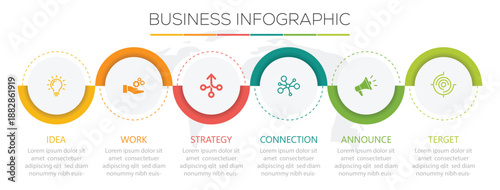 Set of vector infographic circle templates. Template diagram for presentation. Can be used for workflow layout, diagram, annual report, web design.